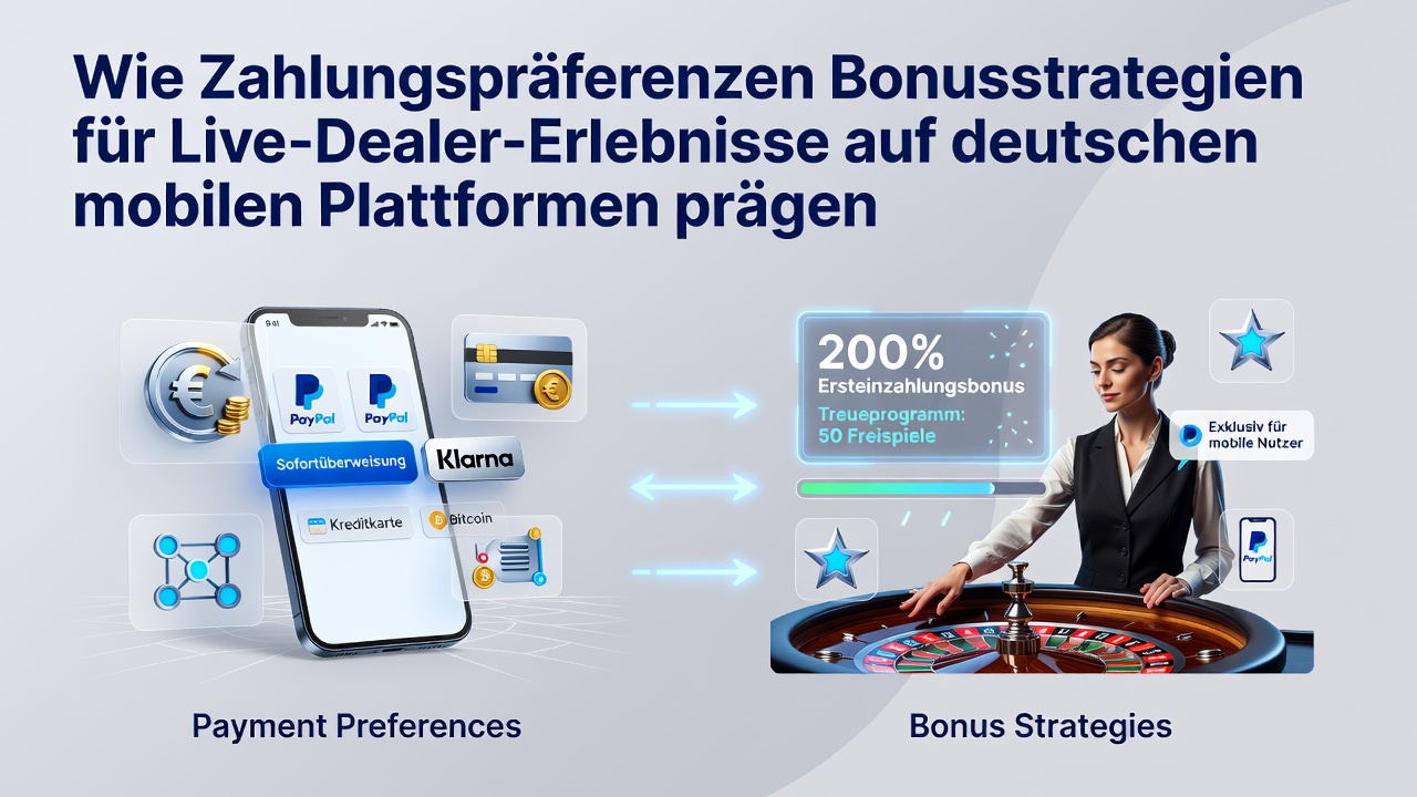 Darstellung mobiler Zahlungsmethoden und Live-Dealer-Schnittstellen auf deutschen Plattformen