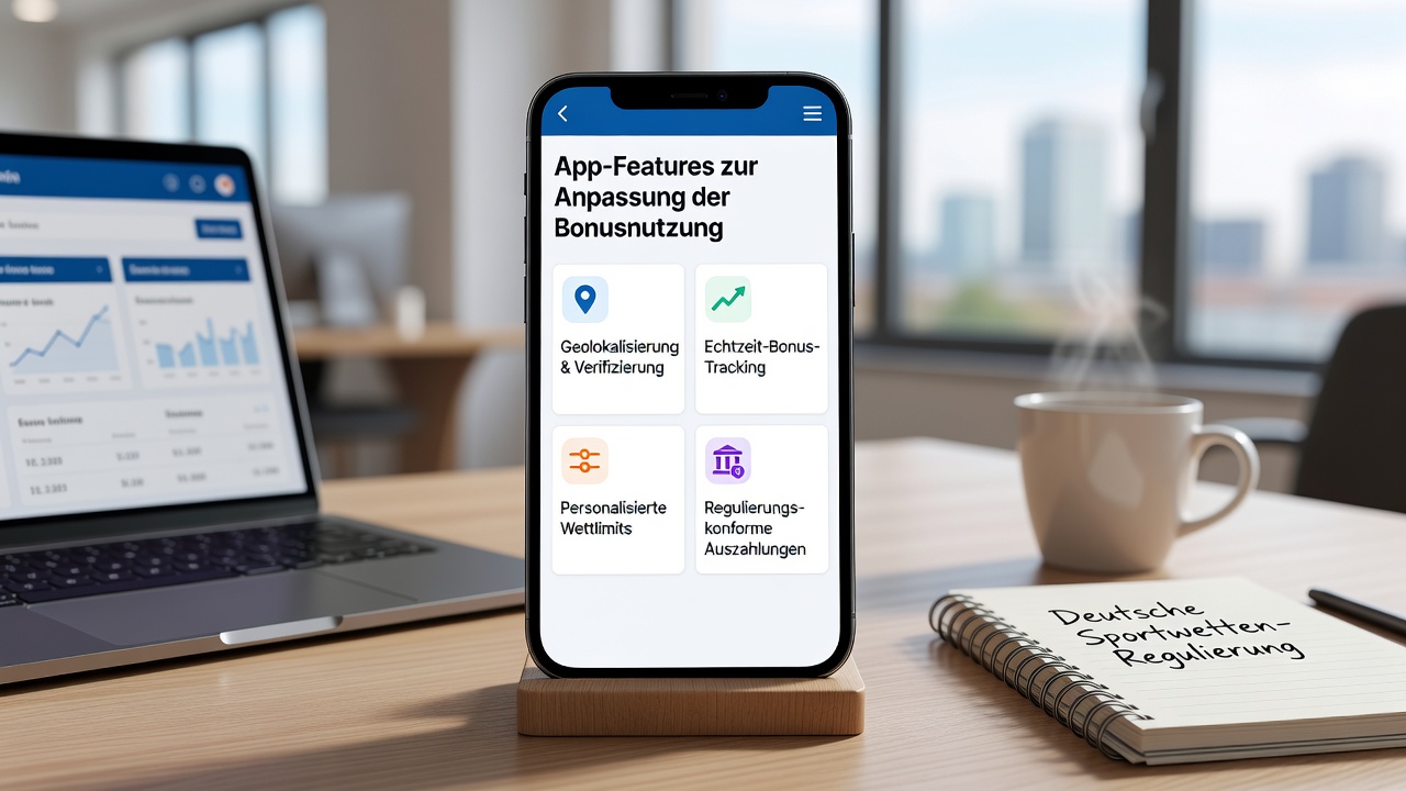Detailansicht einer mobilen App mit Wallet-Integration und Bonus-Status in deutschen Sportwetten