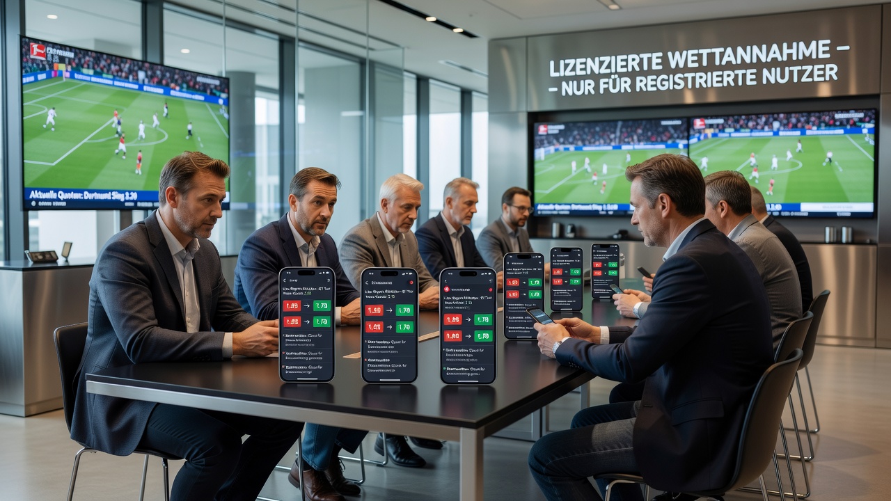 Nahaufnahme eines Smartphones mit mehreren Live-Quoten-Benachrichtigungen während eines Fußballspiels